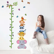 Removable Animal Removable Wall Stickers ABC1003 Creative Arhat Height Stickers CHILDREN'S Room Background Beautify Decoration W