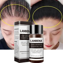 LANBENA Hair Growth Essential Oil Care Ginger Anti Hair Loss Serum Products Treatment Dry Frizzy Damaged Thinning Hair Beauty