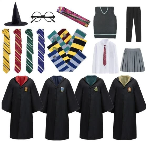 Déguisement Harry Potter robe avec baguette