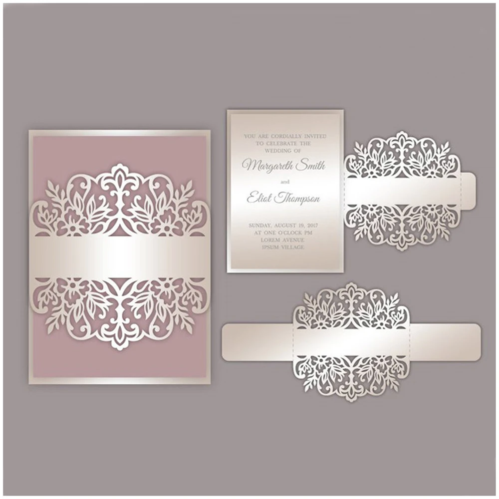 Рисунок 6 - Свадебное приглашение высечка Скрапбукинг