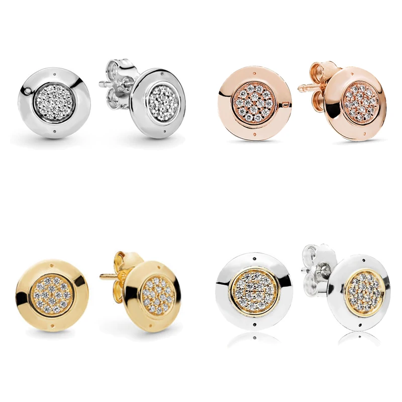 

Authentic 100% S925 Sterling Silver Stud Earrings Sparkling Stud Earrings Unique Design ever Women Jewelry