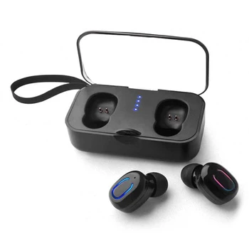 

Bluetooth Earphone 5.0 Mini TWS Wireless Headset Touch Control Sport Ear Stereo Cordless Earbuds with Charging box with Lanyard