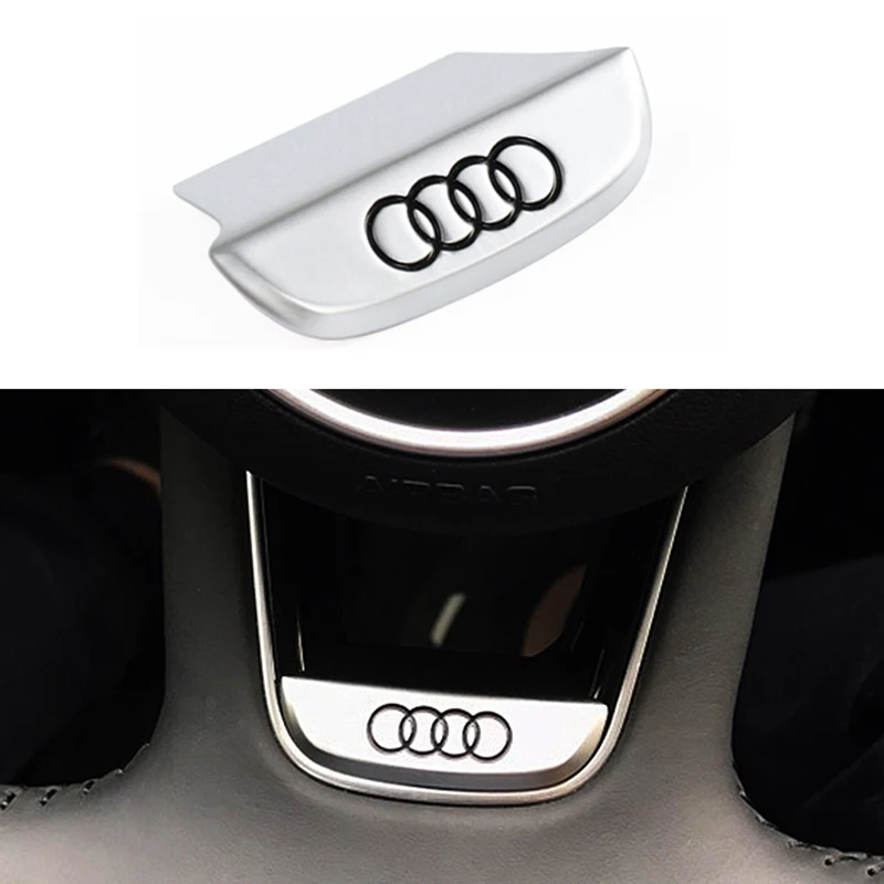 

1pcs Car Steering Wheel Sticker 3D Metal Sticker Car Interior Sticker For Audi a3 a4 a5 a6 a7 a8 Q3 Q4 Q5 Q7 b8 Car accessories