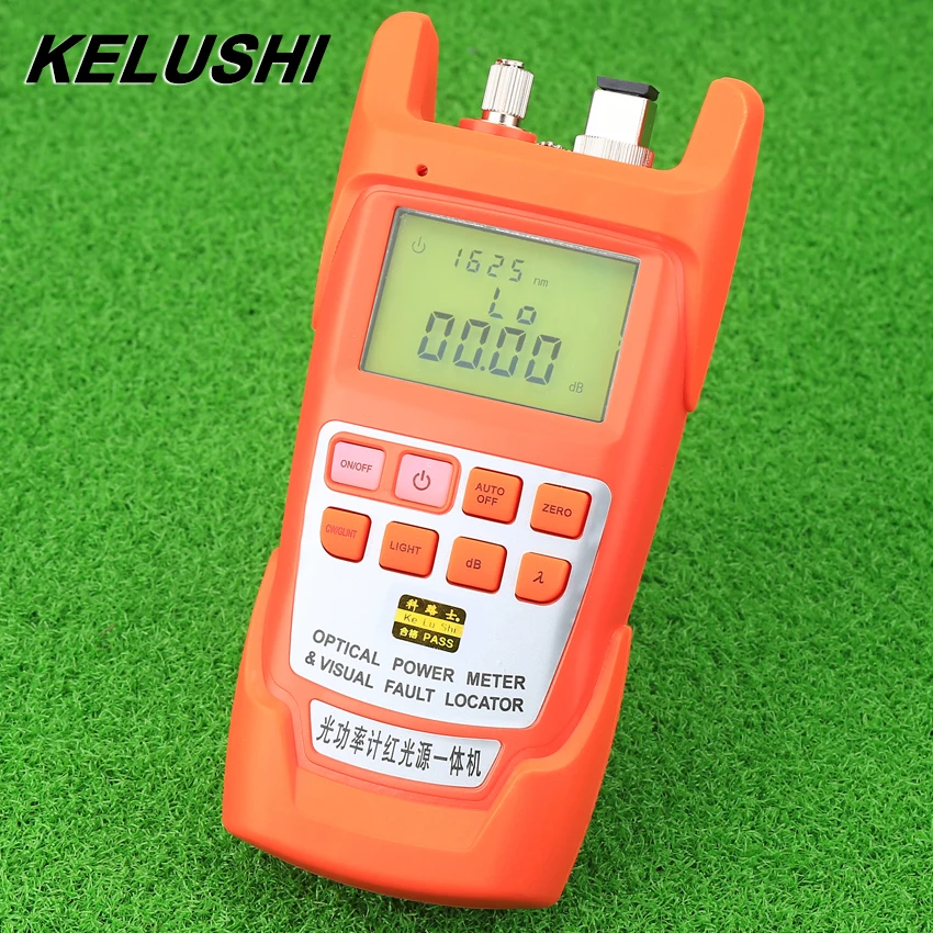 

KELUSHI All-IN-ONE FTTH 20mw Optical power meter -70 to +10dBm Fiber Cable Tester Light Power Red Light Source One Machine