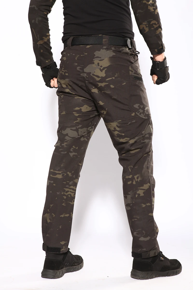Мужские камуфляжные тактические брюки рип-стоп водонепроницаемый военный армейский боевой брюки мужские солдатики страйкбол хлопок брюки карго
