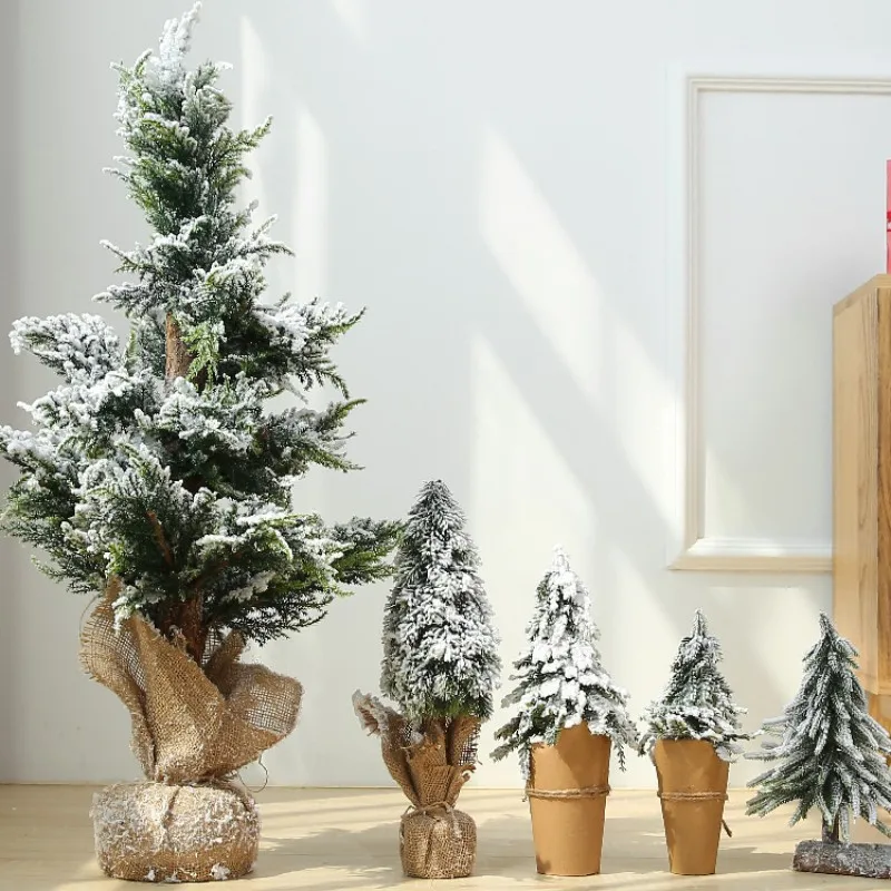 Новая Рождественская елка Креативный Снежный стекающийся маленький орнамент настольное украшение PE нетоксичный искусственный снег рождественская елка