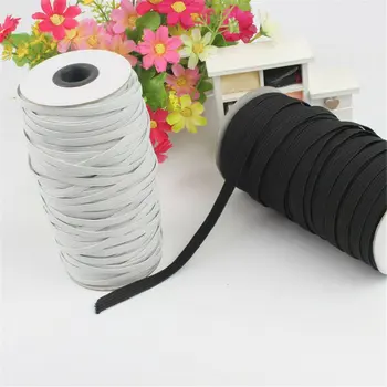 

50/100/200Yards 3/5/6MM Sewing Elastic band White Black High Elastic Flat Rubber Band Waist Band Sewing Rope for DIY
