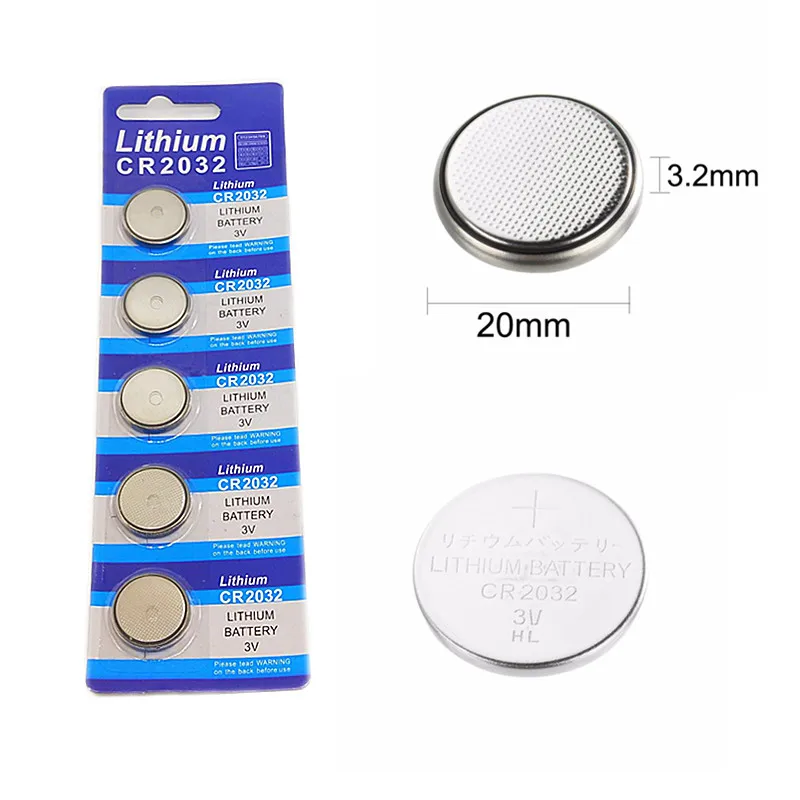 

High Sales 5Pcs CR2032 DL2032 KL2032 Lithium Li-ion 3V Original Brand NEW Button Battery For Watched,Clocks,Remote Control