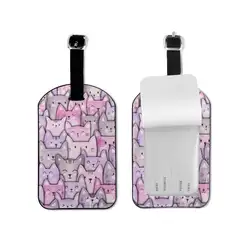 NOISYDESIGNS аксессуары для путешествий креативные багажные бирки животные розовые кошки чемодан ID Addres держатель портативный
