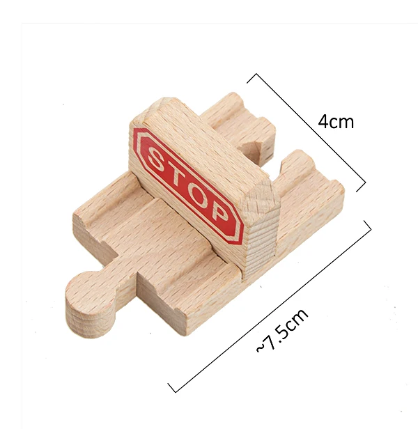 34 Models Wooden Track Parts Beech Wooden Railway Train Track TOY Accessories Fit for All Common Wooden Tracks 26