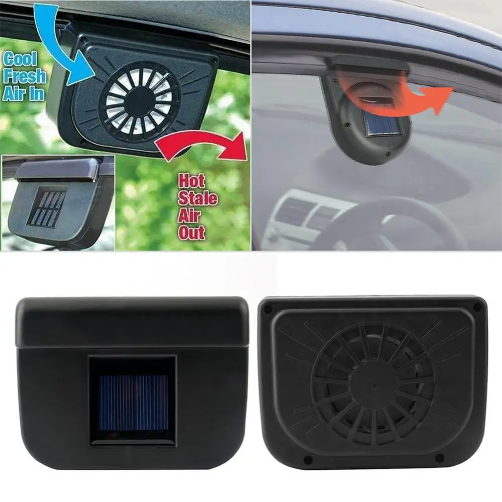 Car Auto Fan Cooling Exhaust Ventilation Fan Solar Power Car Window Auto Cooler Air Vent Vehicle Ventilation Radiator Cooler