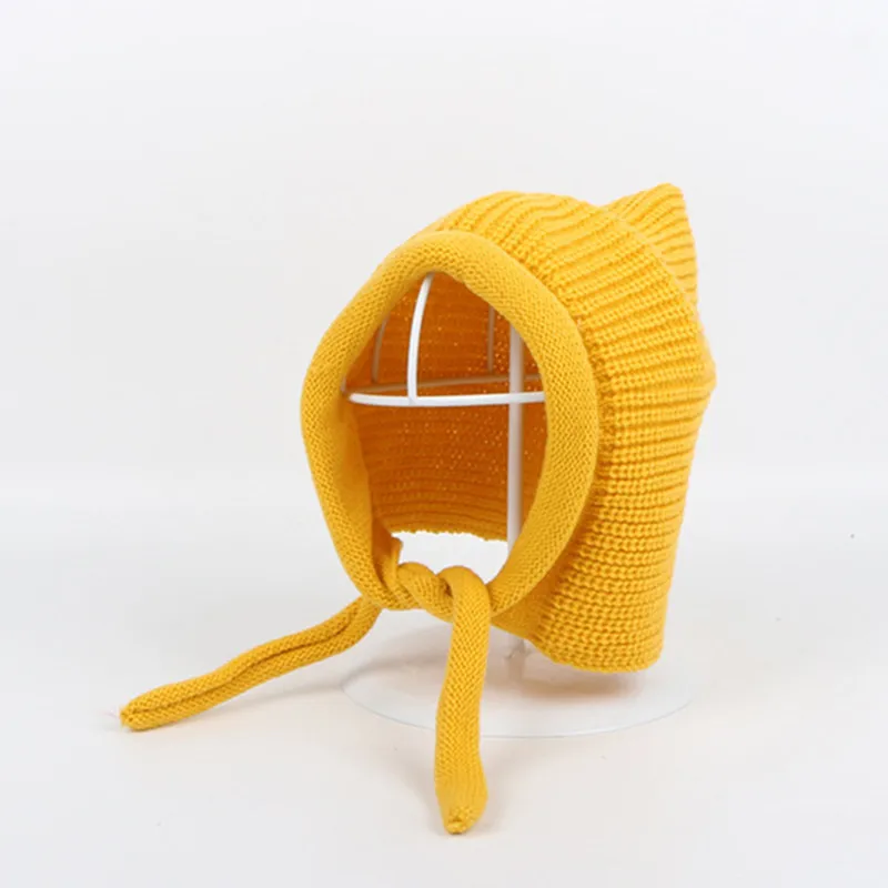Solid color Thicken knitted hat winter warm hat Skullies cap beanie hat for kid boy and girl 72