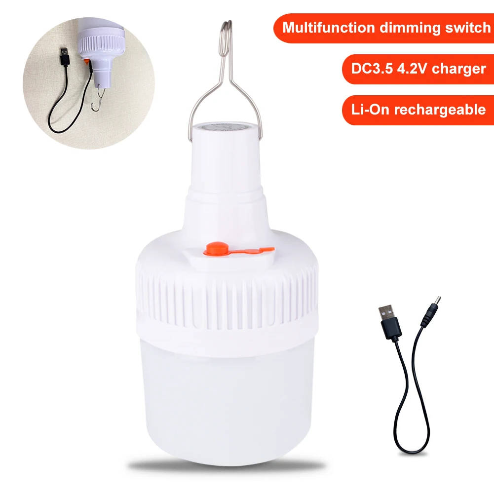 LED Lantern Portable Camping Bulb Outdoor Tent Light With 5 Modes Emergency Lamp 