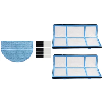 

10XMop Cloth+10Xic Paste for Chuwi Ilife V5S Ilife V5 Pro Ilife X5 V3+ V5 & 2x Primary Filter for Ilife V3S V3S