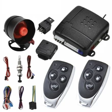 Système d'alarme de voiture, serrure de porte centrale à 1 voie, sans clé, avec 2 télécommandes, Protection anti-cambriolage, système de sécurité