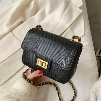 

Bags For Women Brand Original Design Stripe Square Bag Fashion Chain Lock Messenger Bag