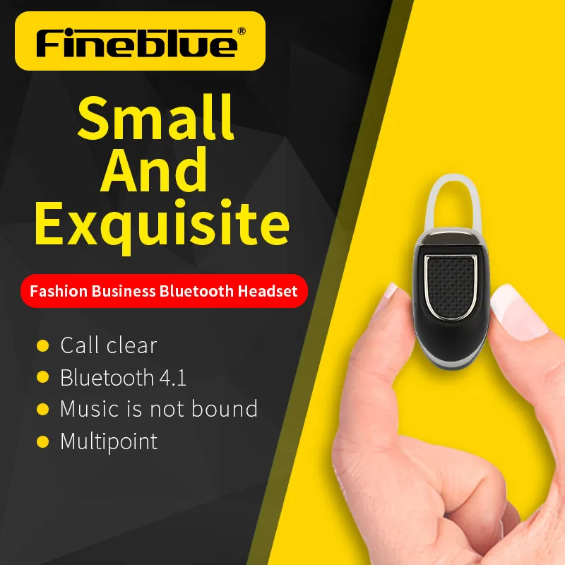 50 шт. Fineblue маленькая бизнес Bluetooth гарнитура беспроводные наушники Hands-free наушник один наушник DHL