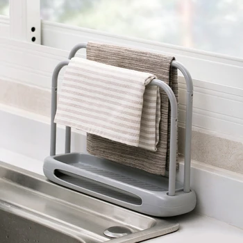 

1pc Rack Kitchen Rag Towel Rack Foldable Vertical Space-saving Desktop Storage Rack Water Cup Rack