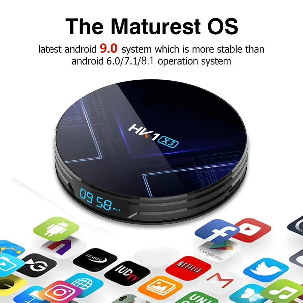 ТВ Приставка Smart TV HK1 X3 Android 9 0 Amlogic S905X3 4 Гб ОЗУ 128 ГБ 2 4G/5G Wi Fi BT4.0 1000 м LAN USB 3 8K