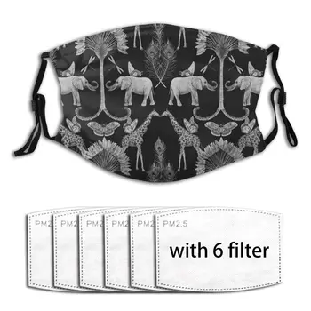 

Anti Dust Beautiful African Safari Animal Tropical Mask Filter Face Mouth Mask Men Women Daily Supplies Reusable Breathable