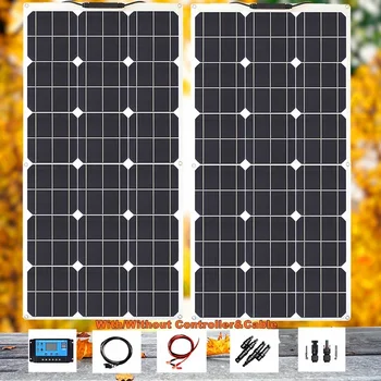 

2*150W 5V/12V/24V Flexible solar Panel for RV/Boat/Car/Home Solar 12v Battery 300W Solar Charger Controller