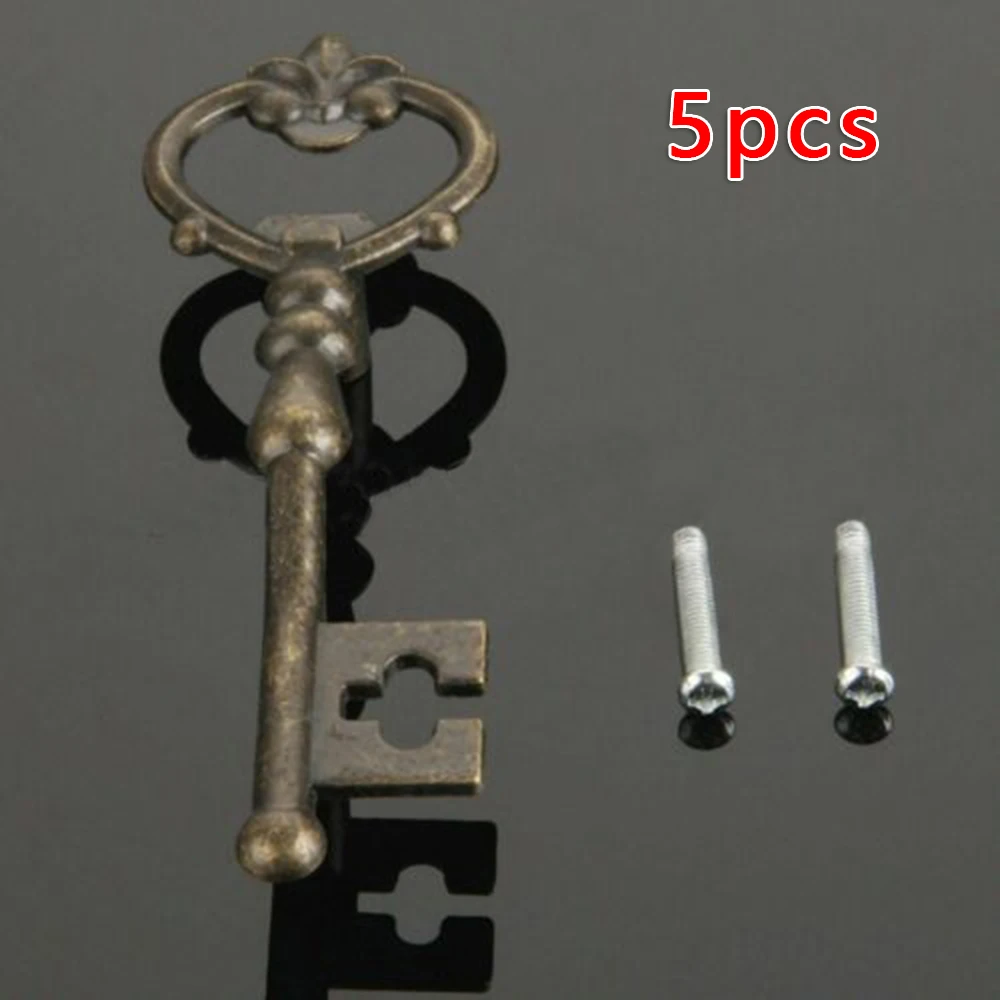 Retro Design Creative Key Shaped Antique Bronze Cabinet Handles