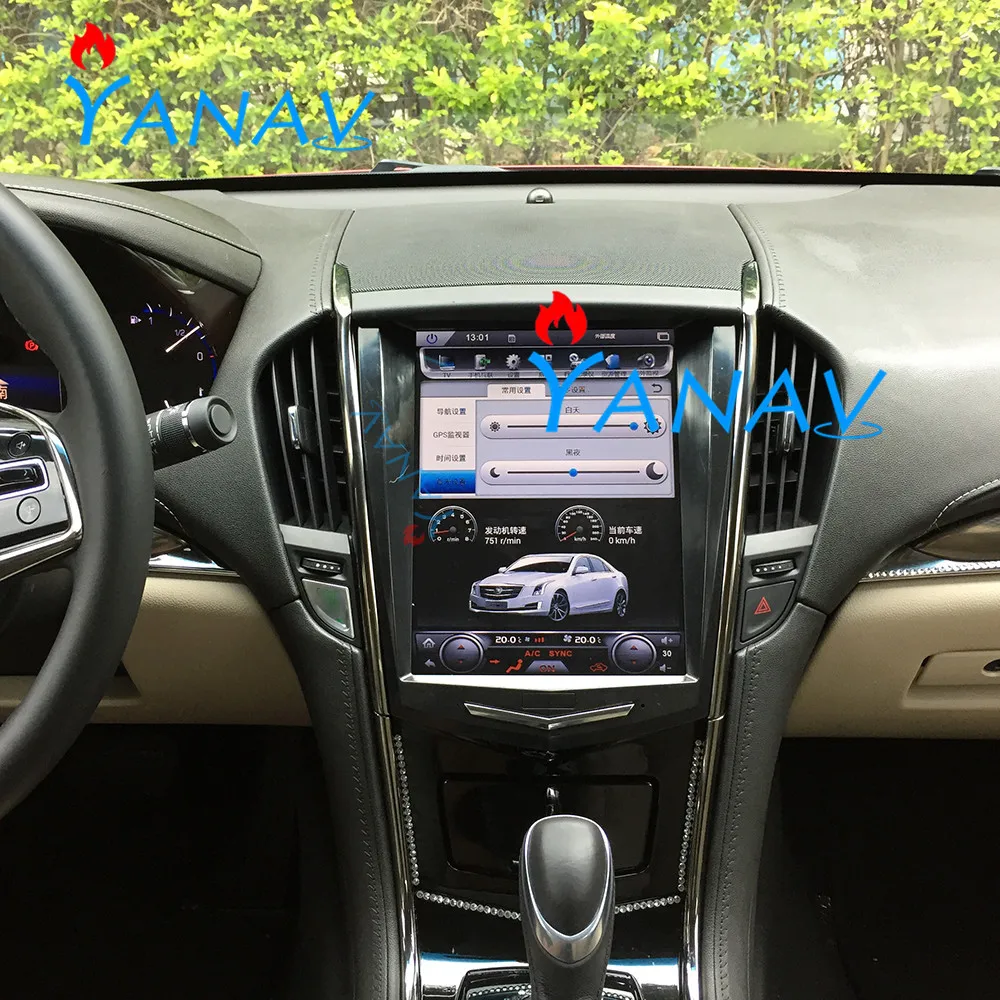 Вертикальный экран Tesla для Android 10 4 дюйма GPS навигатор плеер Cadillac ATS 2013-2017 Bluetooth