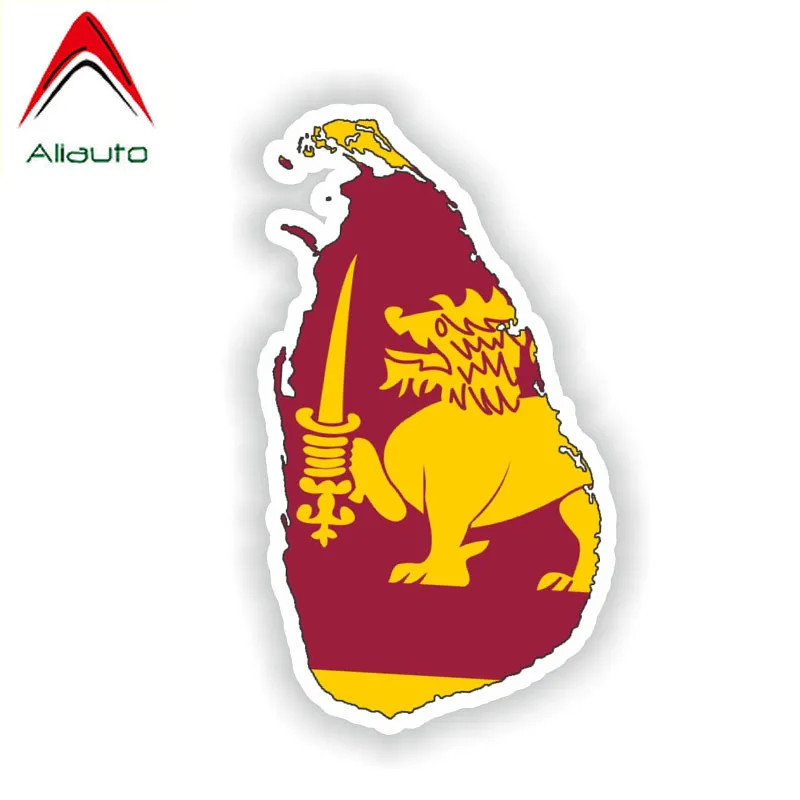 Aliauto модная наклейка на автомобиль флаг Шри-Ланки карта аксессуары Виниловая