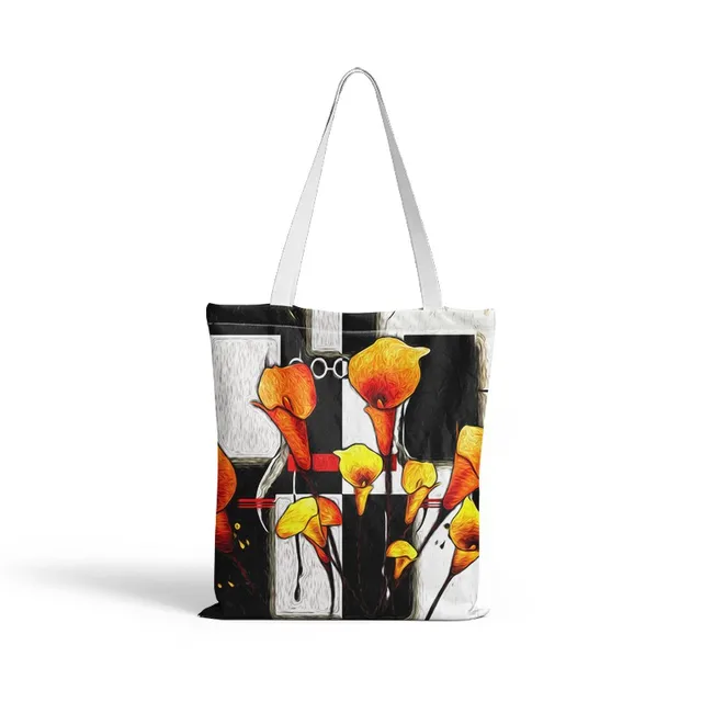 Little Prince Printed Shopping Bag For Unisex Fashion Casual Canvas Shoulder Bag Women Harajuku Simple Eco Reusable Handbags Style6