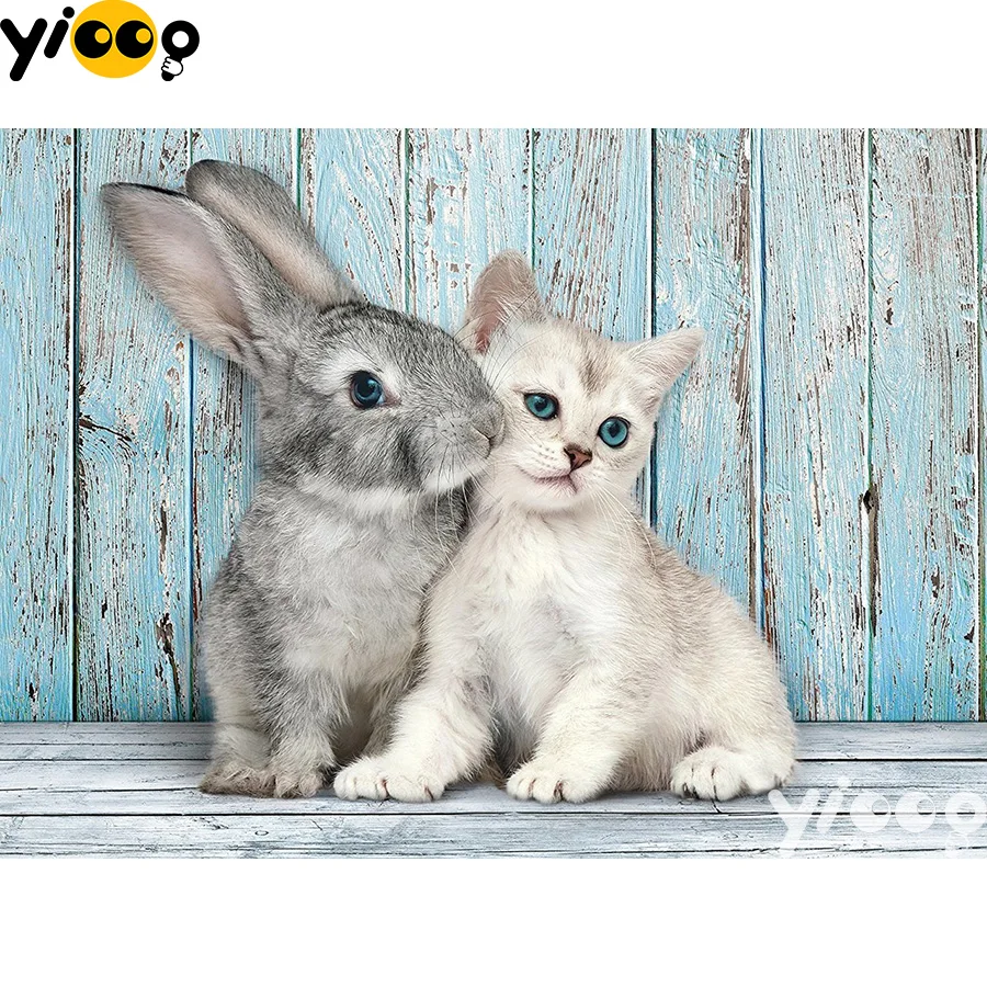 

Full Square/Round Drill 5D diamond embroidery rabbit and cat diamond Painting Rhinestones mosaic Cross stitch Decor EX0177