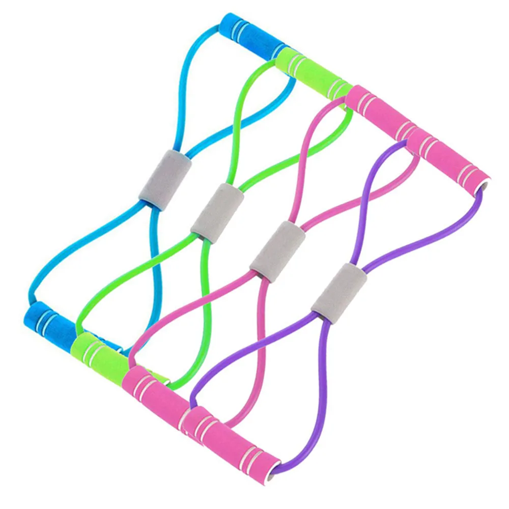 Fitness Resistance Elasticity Rubber Bands 8 Word Tension Back Stretch