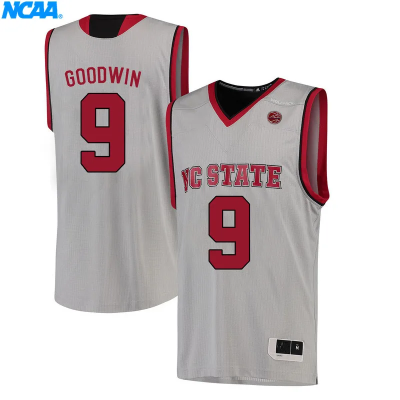 Новое поступление, высокое качество, NC STATE GOODWIN#9 North Carolina BROOKS#15, футболка, спортивные майки, S-XXXL