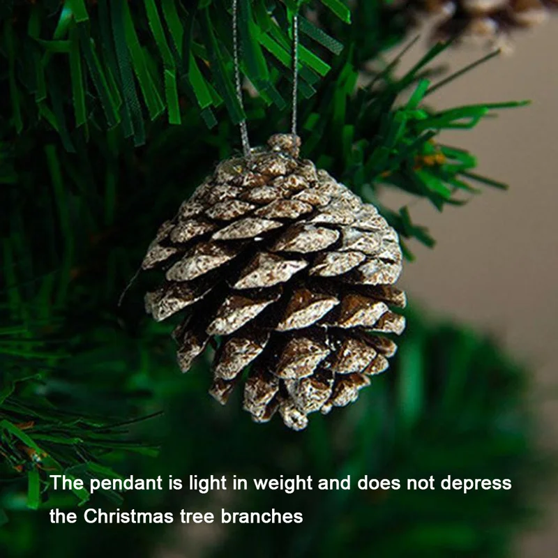 Рождественская елка украшение сосновый кулон конус украшения поставки натуральный сосновый конус окрашенные белые домашние маленькие сосновые конусы украшения
