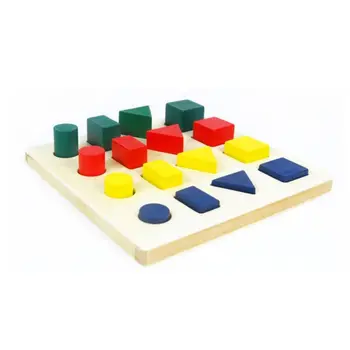 

Kids Building Blocks Set Geometric Shape Matching Learning Classic Educational Wooden Toy
