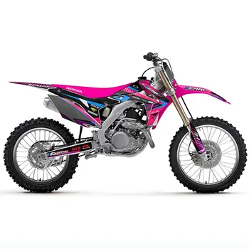 

Motorcycle Number Full Graphic Background Sticker For Honda CRF250R CRF 250 450 R 2018 Personality Decal