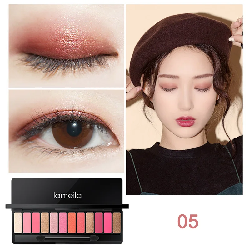 12-color Eyeshadow Matte Earth Color Pumpkin Color Plate Waterproof and Sweat-proof FM88 - Цвет: 5