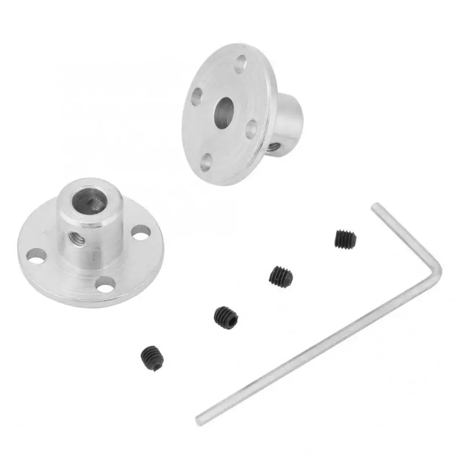 2pcs M3 Flexible Coupling Rigid Flange Coupling Motor Shaft Coupler Connector ID 5mm OD 10mm Coupler Motor Shaft