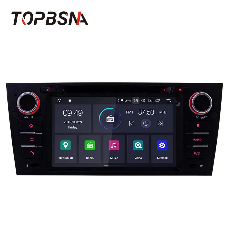 Flash Deal TOPBSNA Android 9.0 Car DVD Multimedia player For BMW/3 Series E90/E91/E92/E93 1 Din Car Radio Multimedia WIFI Stereo Headunit 1