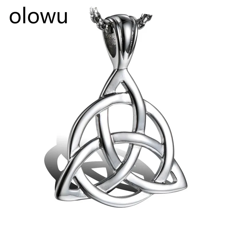 Olowu Love Knot ожерелье ювелирное изделие нержавеющая сталь для мужчин и женщин