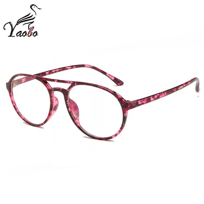 Yaobo модная рамка для очков мужские и женские Ретро Винтажные оптические очки при близорукости очки в оправе круглые Oculos de grau - Цвет оправы: PURPLE FLOWER