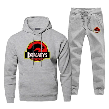 

Game Of Thrones Dracarys Hoodies Pant Set Men Dragon Brand A Song of Ice and Fire Suit Tops Sweatshirt Autumn 2 PCS Tracksuit