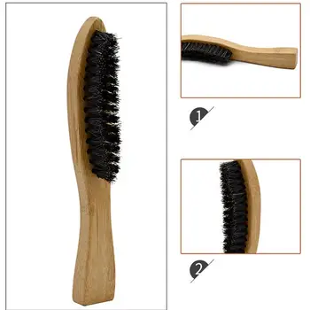

Long Handle Brush Portable Solid Wood Beard Brush Practical Beard Cleaning Brush for Home Barber Shop Salon