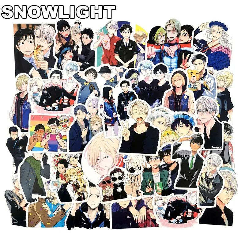 

50 PCS Japanese Anime YURI!!! On ICE Doodle Waterproof Sticker Gift Toys For Children DIY Laptop Fridge Suitcase Skateboard
