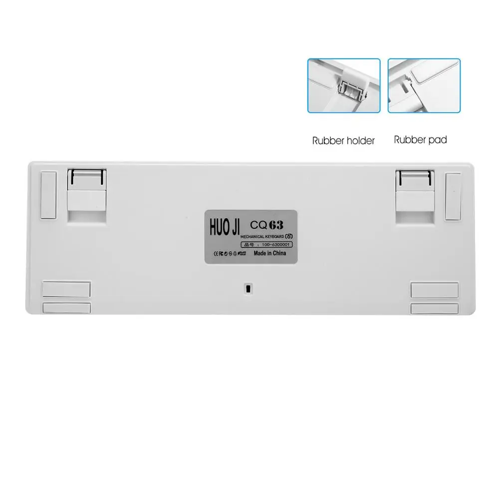 60% Mechanical Gaming Keyboard Wired Wireless Dual Mode 63 Keys RGB Backlit Mini Keyboard for Tablet PC Computer Smartphones