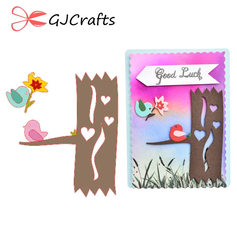 

GJCrafts Tree Bole Dies Flower Bird Metal Cutting Dies for Card Making Scrapbooking Diecut Embossing Cuts Stencil New 2019