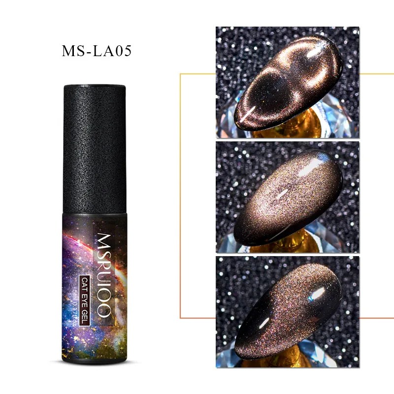 MSRUIOO 9D Galaxy Гель-лак «кошачий глаз» Хамелеон для использования с магнитом замочить от УФ/светодиодный лак для ногтей Полупостоянный Маникюр гель Лак 5 мл - Цвет: Q01728