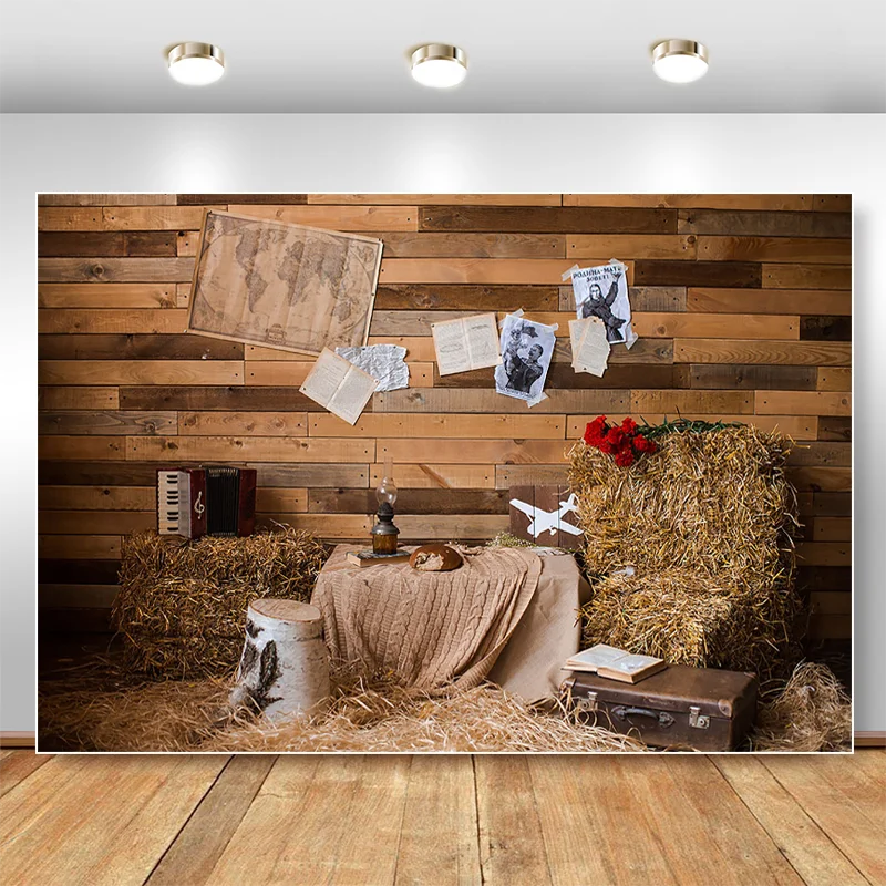 Farm Barn Haystack Photography Background Luggage Map Floral Decoration Photocall Photo Studio | Электроника