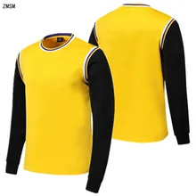 Высококачественные баскетбольные майки с длинными рукавами для мужчин, поддельный костюм из двух частей, баскетбольная футболка, куртка для бега, тренировочная фуфайка на заказ