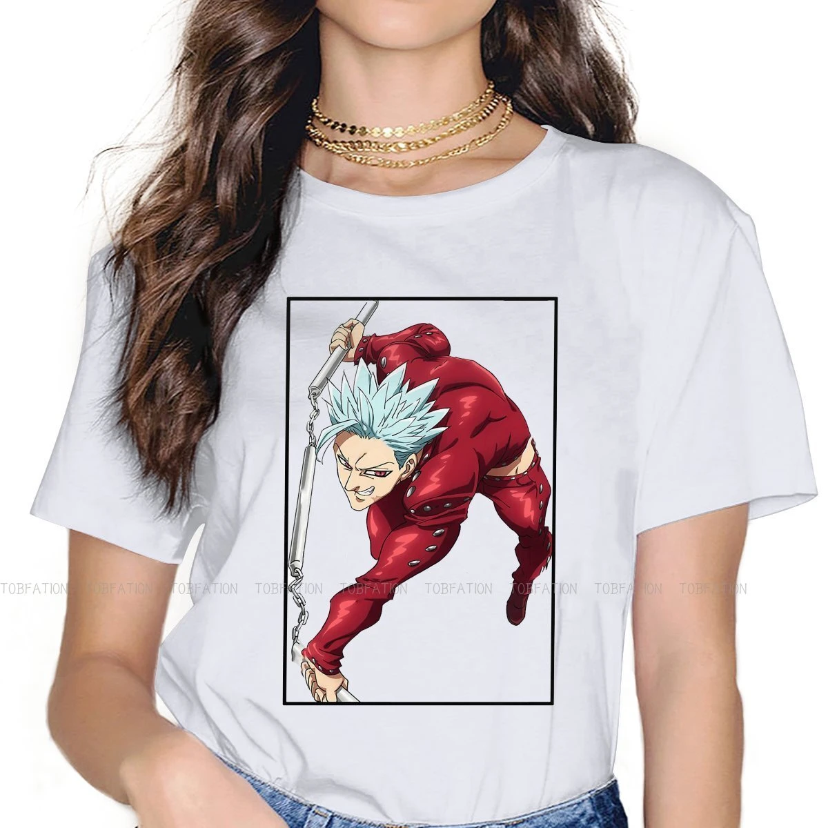 Ban Sweet Girls Camiseta de manga corta mujer, Blusas de Anime de Seven Deadly Sins, Harajuku informales Vintage de gran - AliExpress