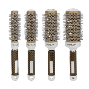 

Professional Hair Dressing Brushes High Temperature Resistant Ceramic Iron Round Comb (19mm) 5 Size Hair Styling Tool Hairbrush